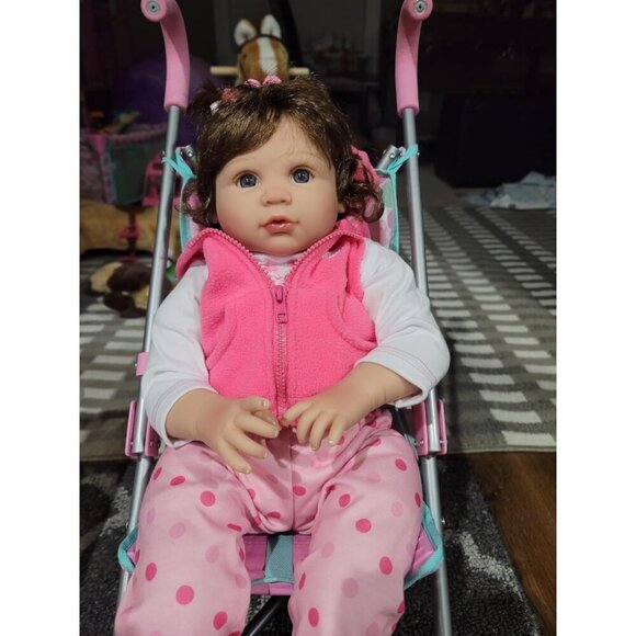 Other - 🆕22Inch Soft Cloth Body Newborn Baby Poseable Limbs Deer Reborn Baby Girl